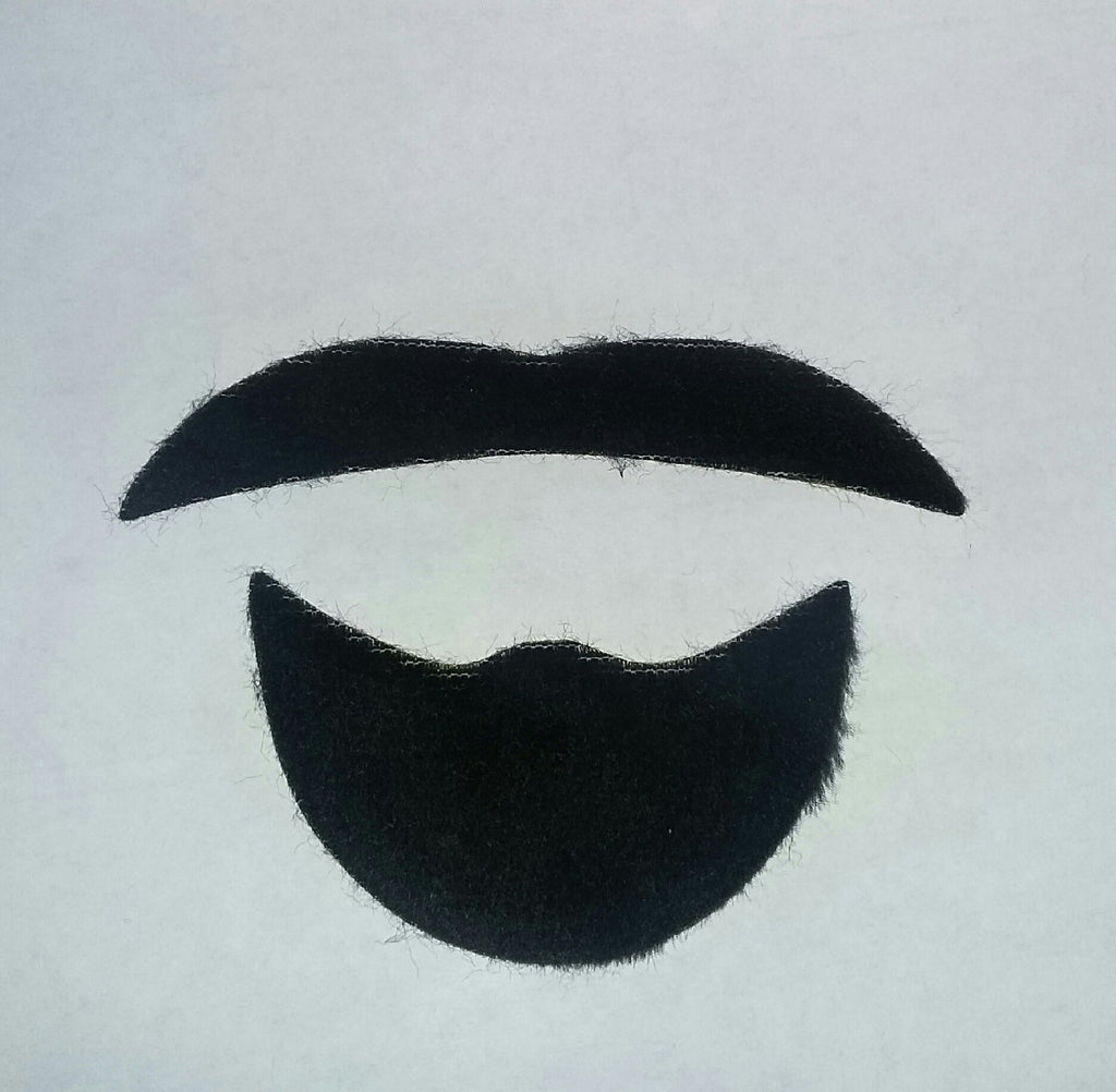 Black Sheik Mustache Facial Hair Disguise