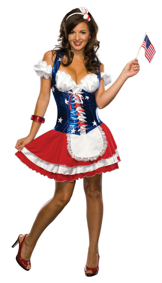 Sexy 4th of July Firecracker Adult Patriotic Women's Costume Size XS 0-2