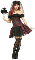 Fun World Women's Dracula Bride Vampire Queen Adult Costume Size M/L 10-14