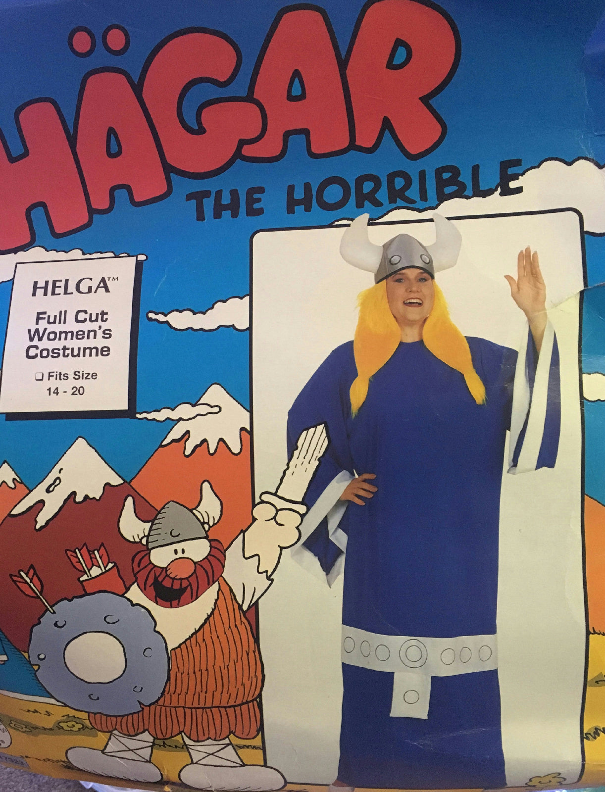 Rare Vintage 1995 Rubie's Full Figure Hagar The Horrible Helga Adult Costume