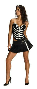 Secret Wishes Sexy Women's Skeleton Shirt And Skirt Costume Set Size XS 0-2
