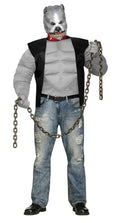 Fun World Men's Pit Bull Biker Dog Plus Size Costume & Mask up to 300 lbs