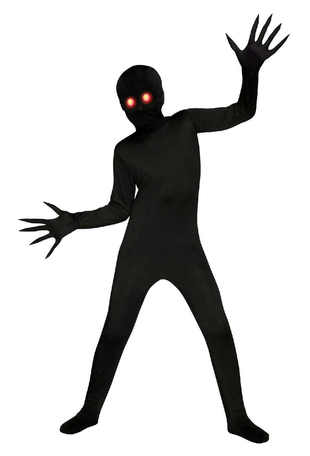 Fade Eye Shadow Demon Black Skin Suit Child Costume Large 12-14