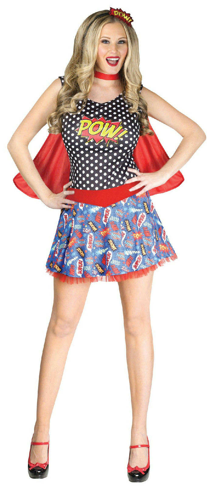 Fun World Women's Comic Book Cutie Superhero Pow Sexy Adult Costume Size S/M 2-8