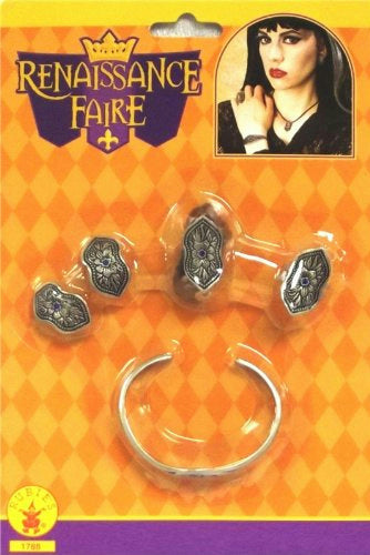 Renaissance Faire Ladies Gothic 5 Piece Vampiress Costume Jewelry Set