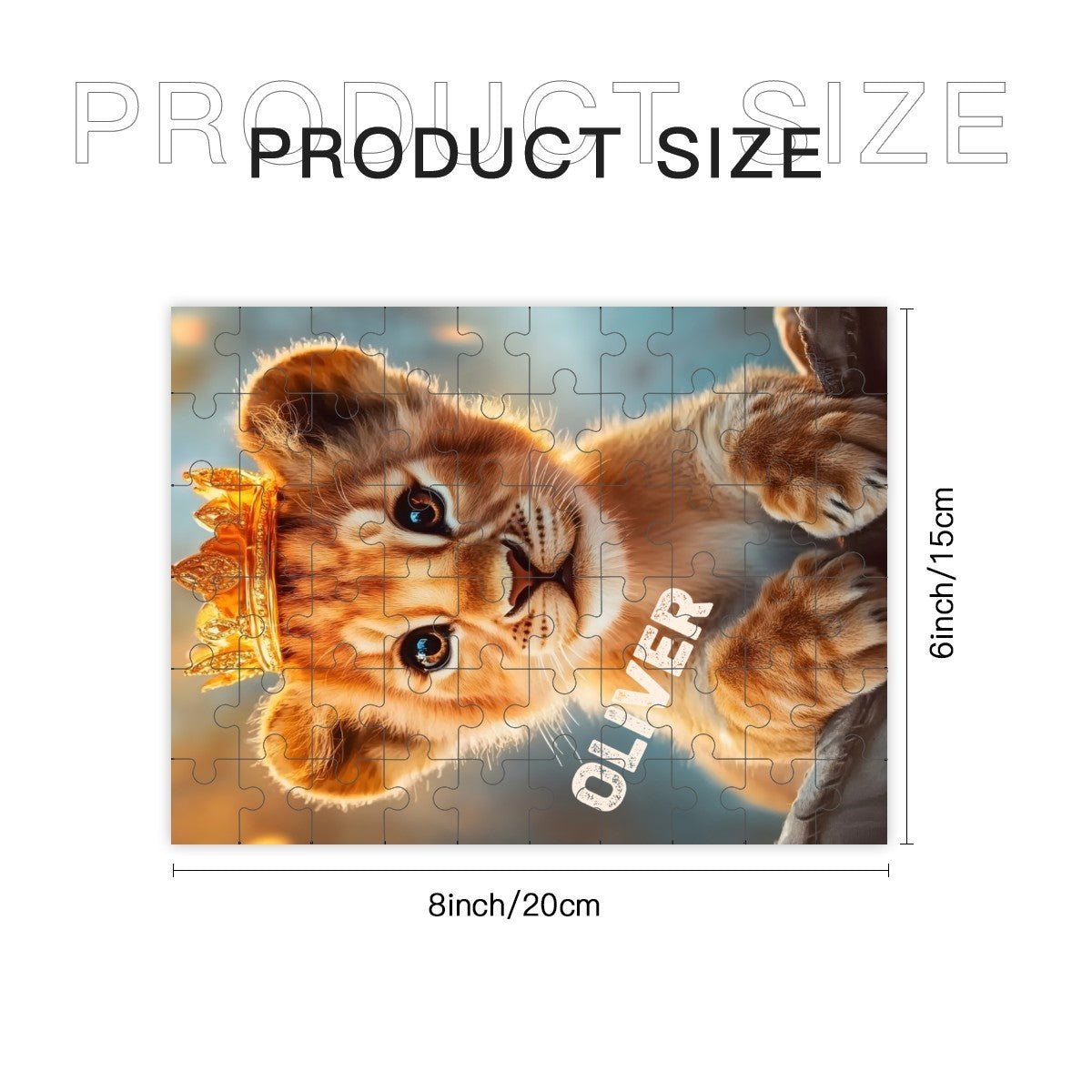 Little Lion King Personalized Wooden Puzzle | 60 Pieces | 15x20cm