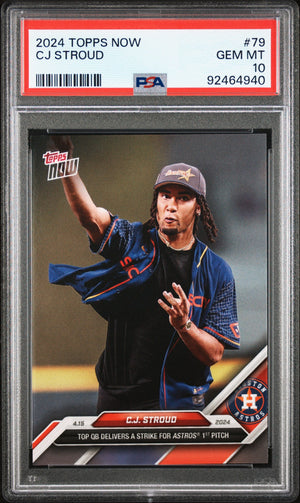 Graded 2024 Topps Now CJ Stroud #79 Rookie RC Football Card PSA 10 Gem Mint