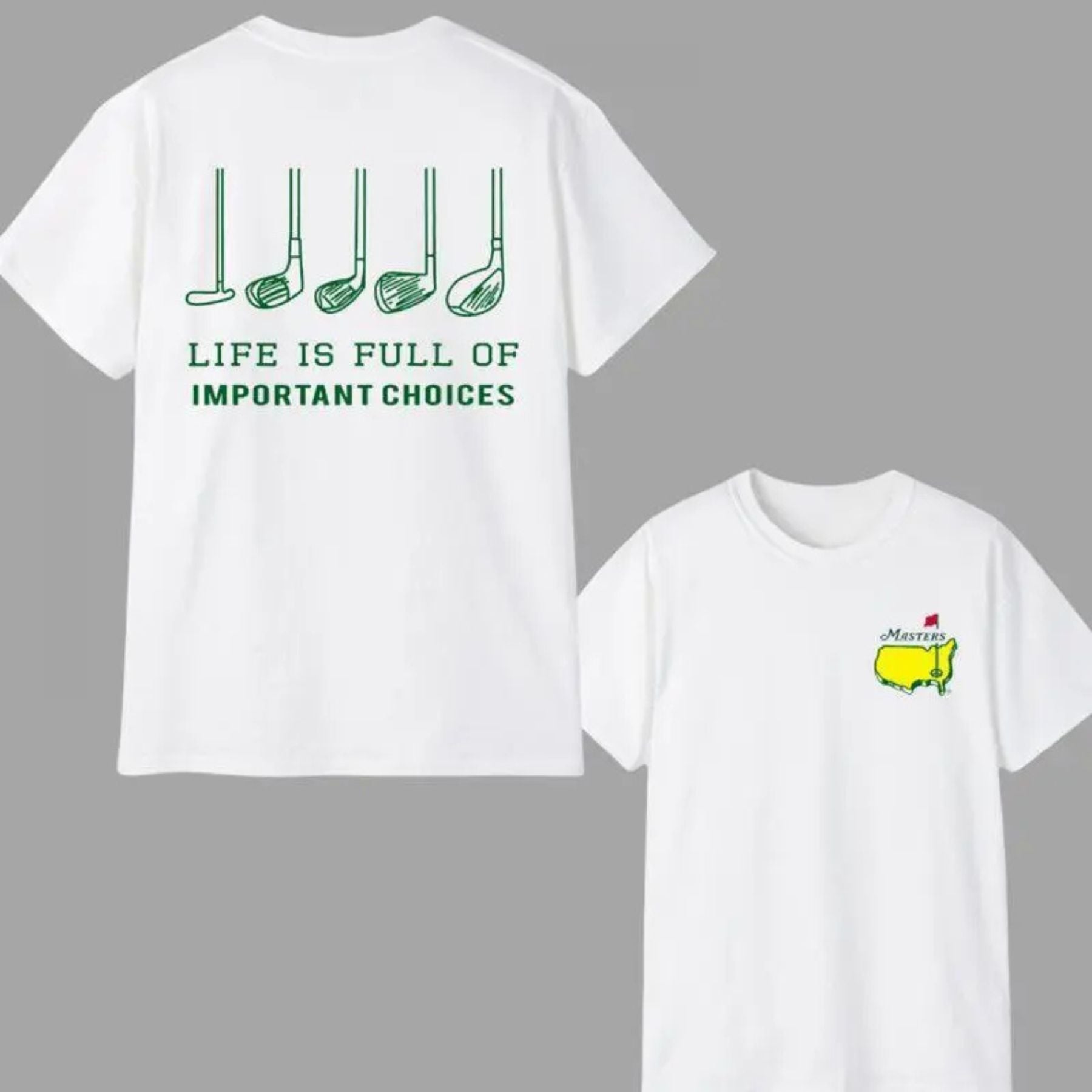 "The Masters" Premium Golf T-Shirt – New Edition Master Golfing Tee, 100% Cotton Tournament Style Shirt, Made in USA