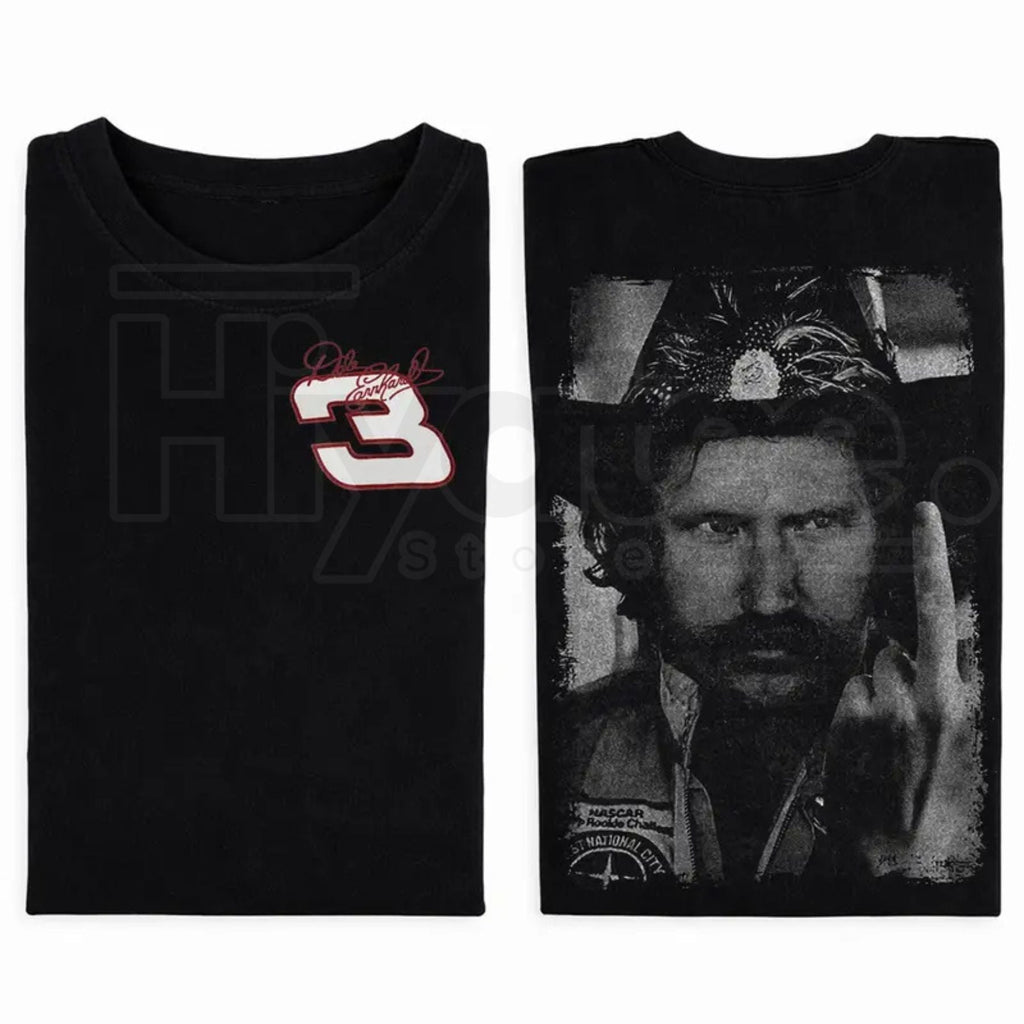 Vintage Racing Rebel Gesture T-Shirt – Retro Motorsport Fan Graphic Tee, Unisex Cotton Shirt