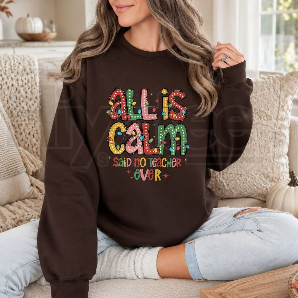 Retro Teacher Christmas Sweatshirt, Funny Sarcastic Holiday Educator Graphic Pullover
