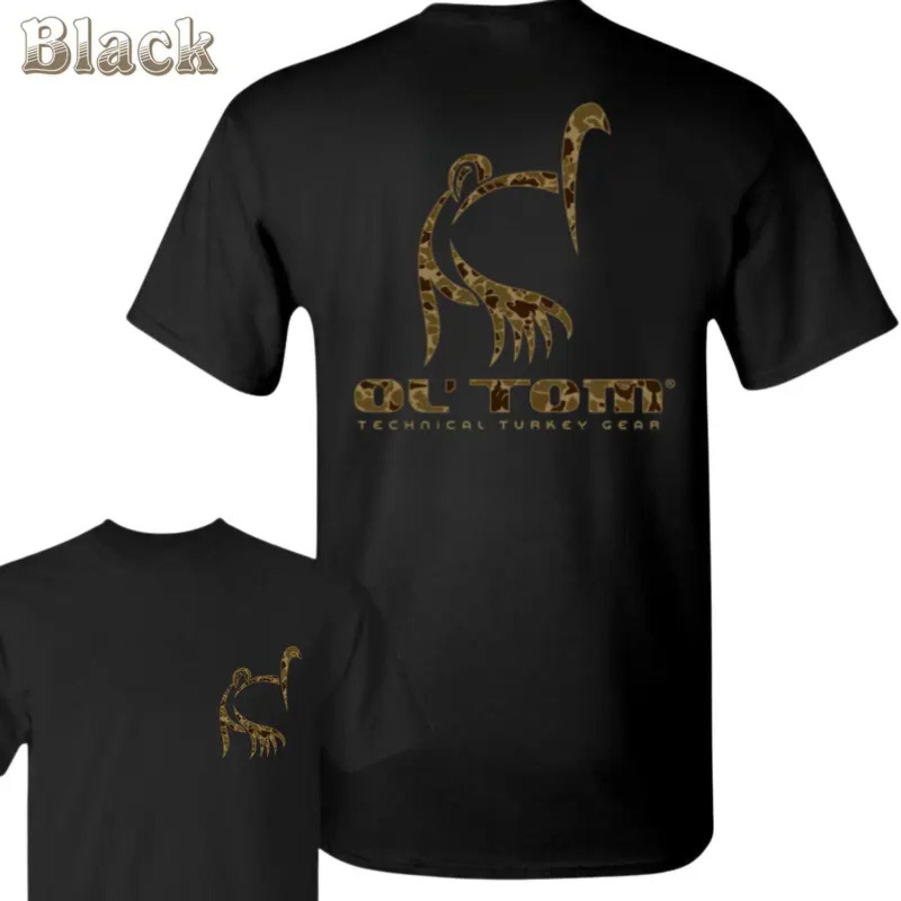 Minimalist Turkey Hunting T-Shirt – Camo Chest Logo Graphic Tee, Unisex Cotton Hunter Lifestyle Shirt