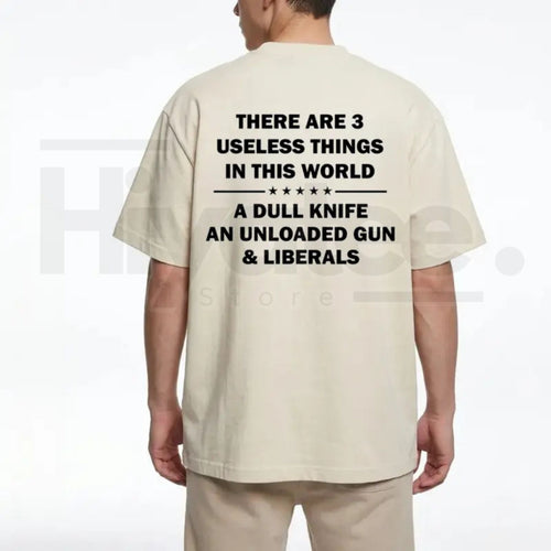 "3 Useless Things" – Funny Sarcastic Republican Vintage Graphic Top