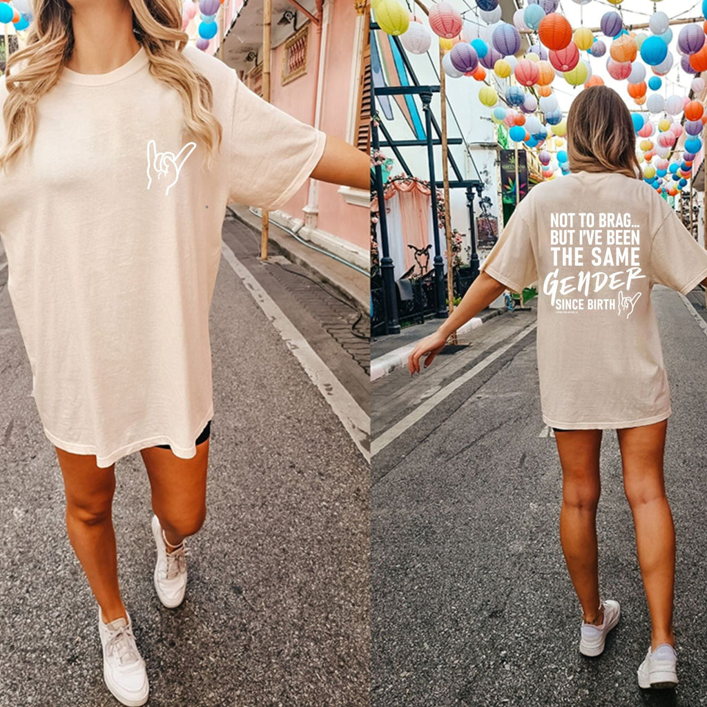 "Straight Since Birth" – Funny Sarcastic Pride Graphic Top