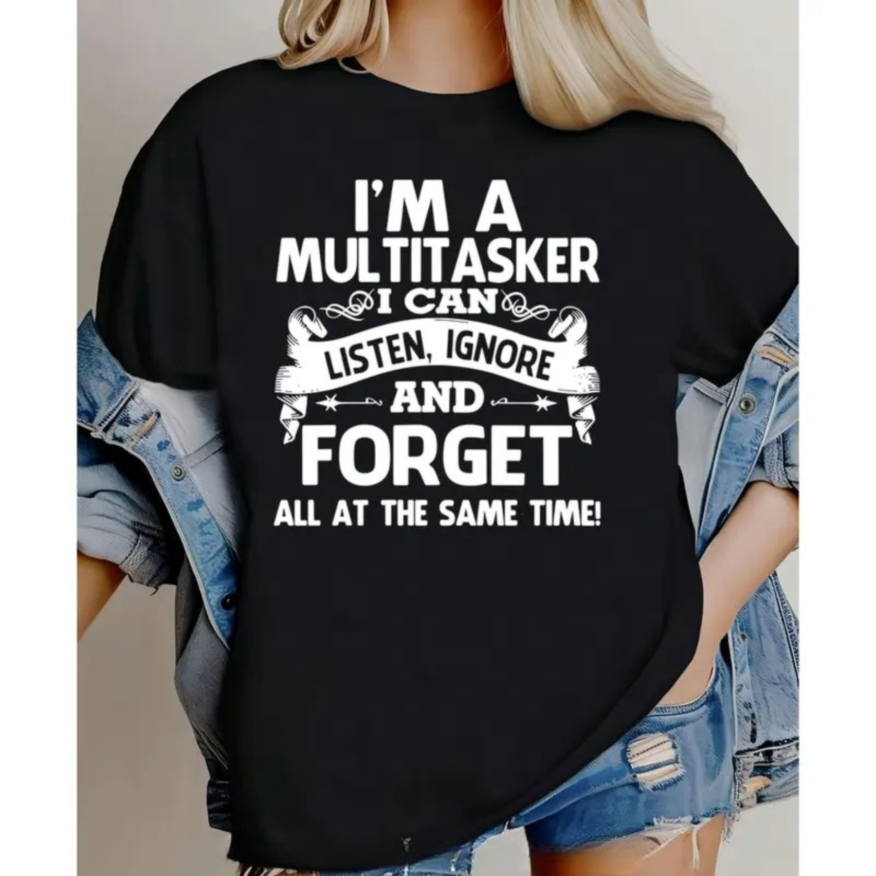 Funny "I'M A MULTITASKER" Quote Shirt – Sarcastic Office Humor Graphic Tee