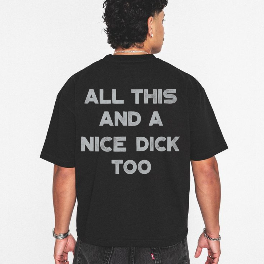 Minimalist "All This" Bold Quote Tee – Sarcastic Men's Graphic Shirt