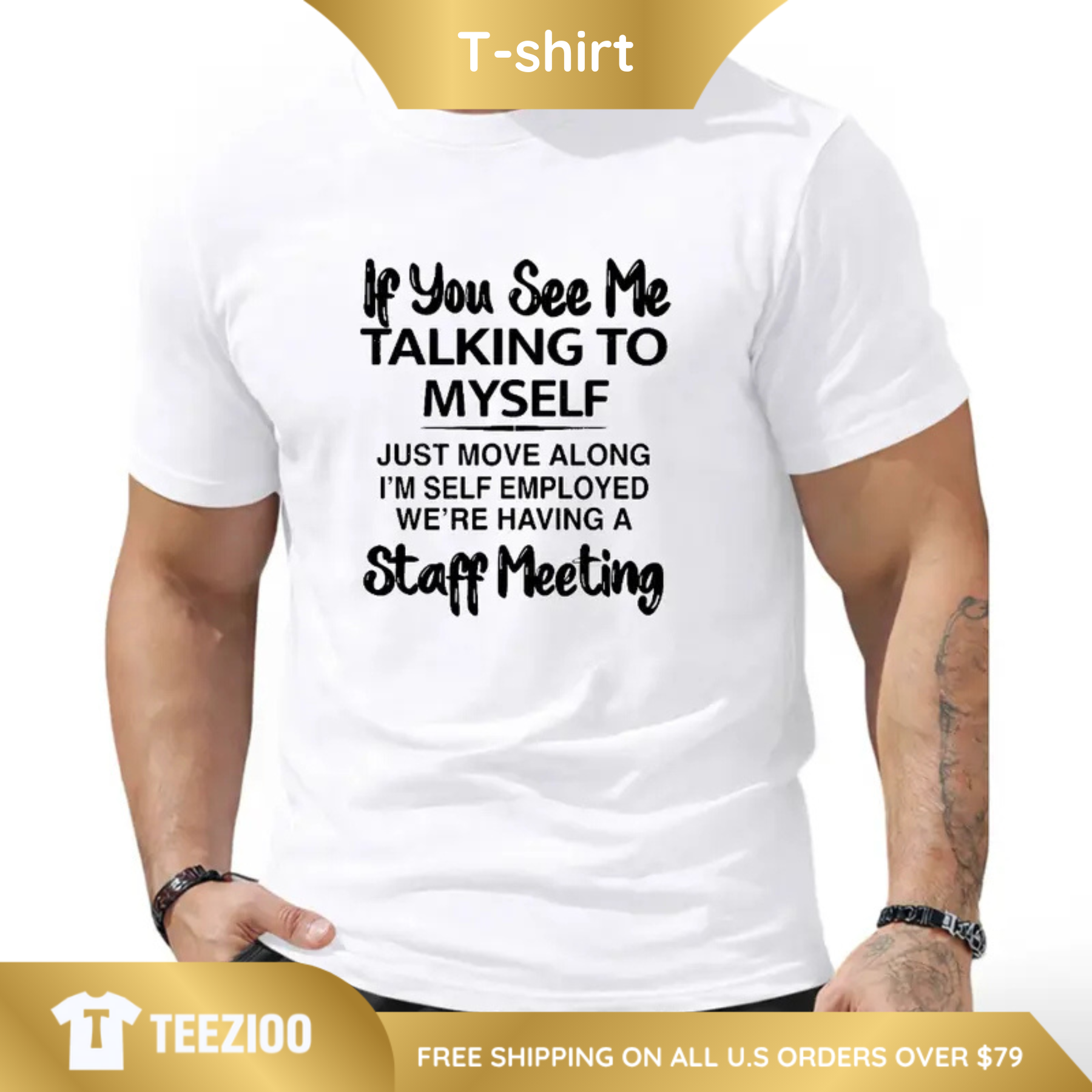 Funny "Talking To Myself" Men's Graphic Tee