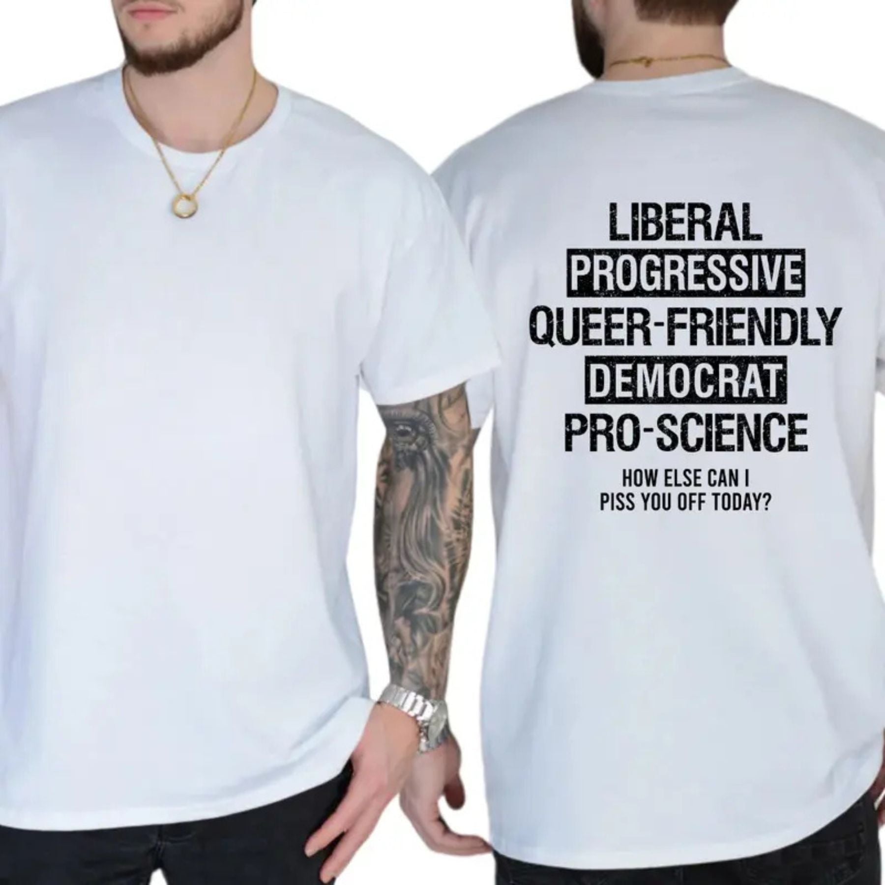 Pro-Science & Inclusive Values T-Shirt – Progressive Graphic Tee, Unisex Cotton Shirt