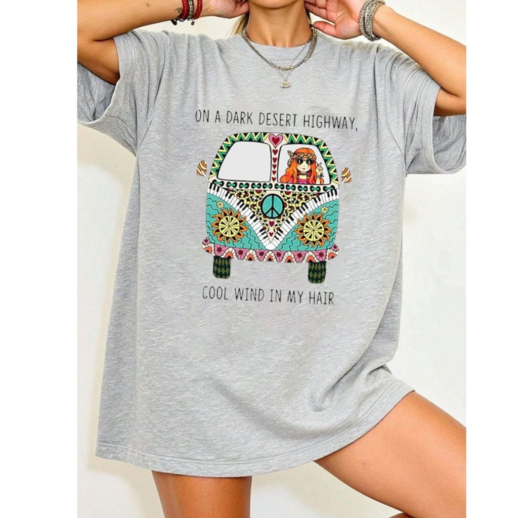 Vibrant Bohemian Graphic T-Shirt – Retro Boho Chic Artistic Tee, Premium 100% Cotton Colorful Mandala Top, Made in USA