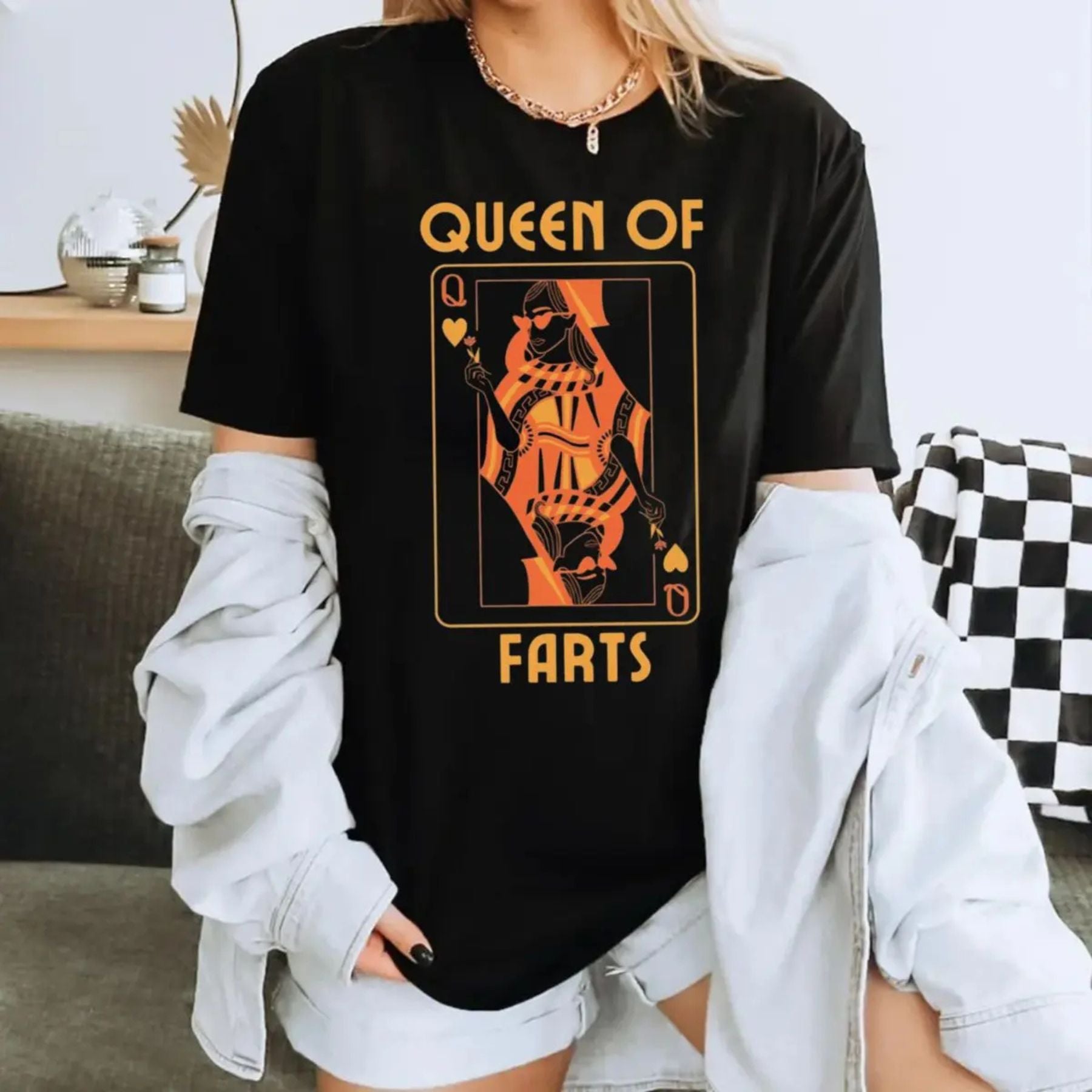 "Queen Of Farts" – Funny Joke Humorous Graphic Top