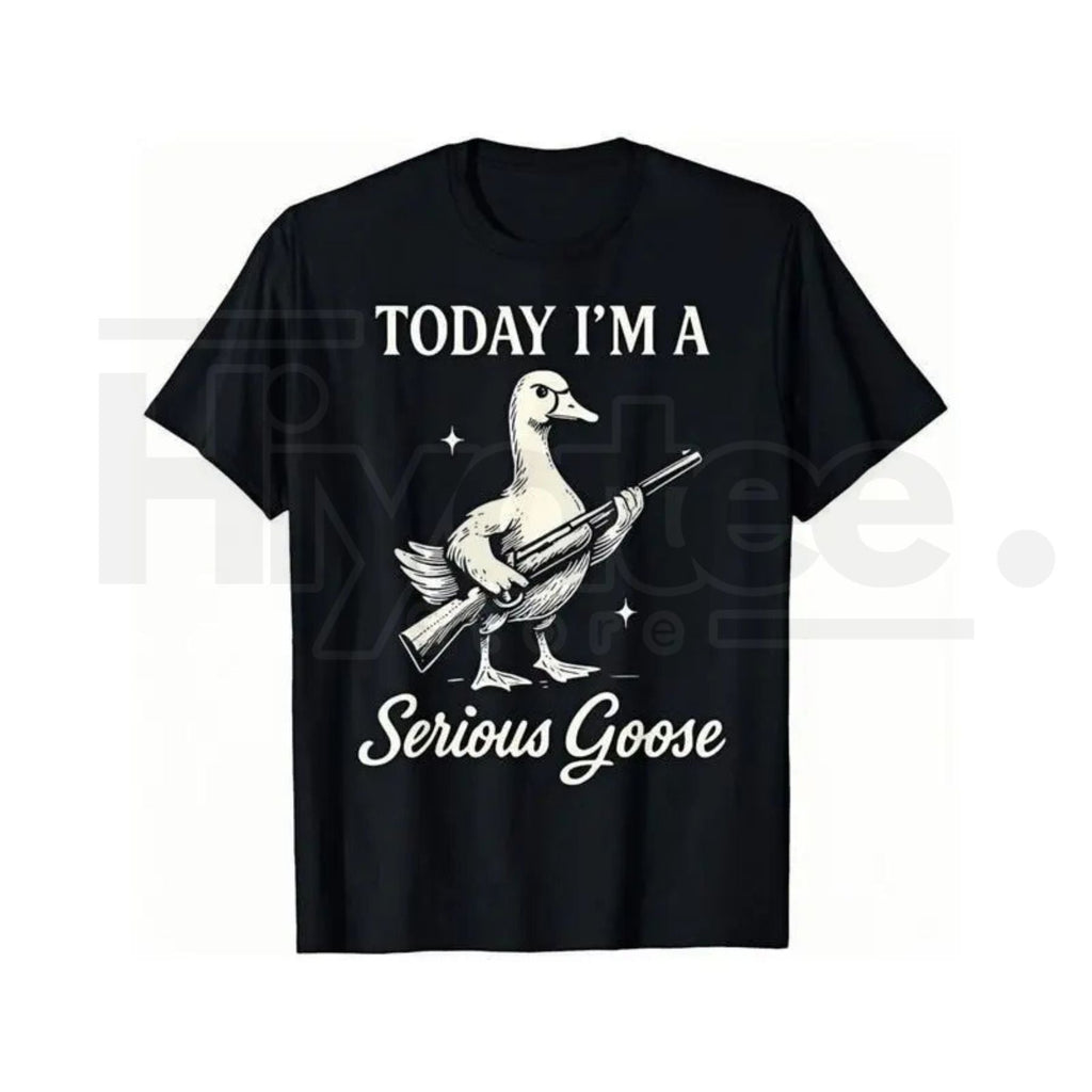 "Choose Violence" Serious Goose – Quirky Animal Art Funny Slogan Graphic