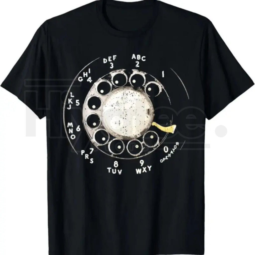 "Vintage Rotary Phone Dial" – Retro Tech Aesthetic Women's Graphic Top