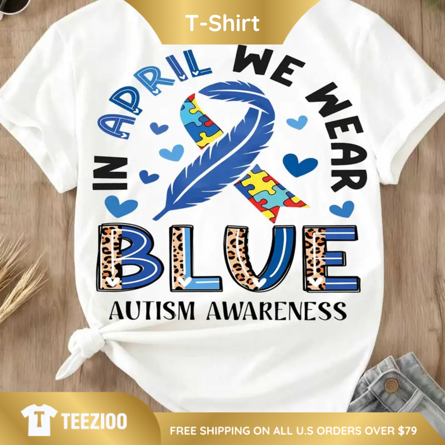 "Wear Blue" Autism Awareness Graphic Shirt