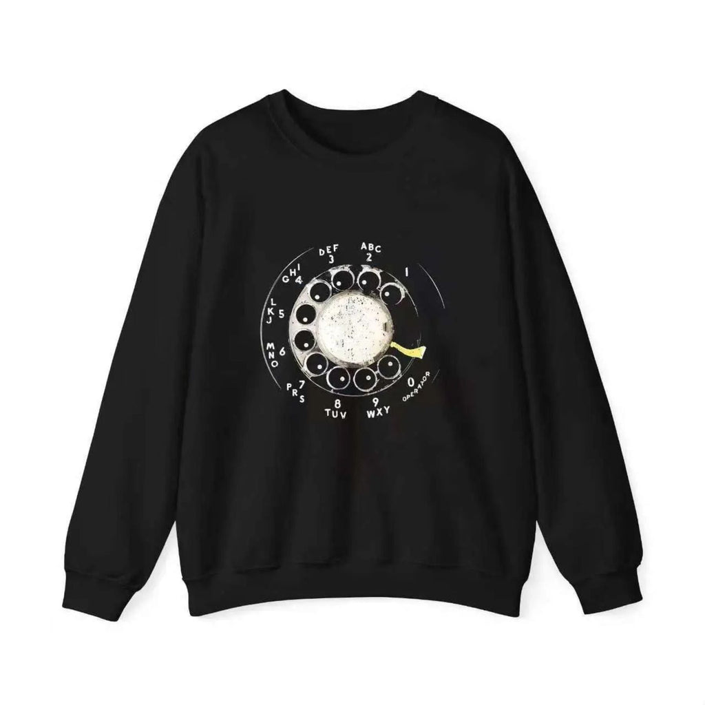 Vintage Rotary Phone Dial Shirt – Retro Analog Technology Hoodie, 100% Cotton Nostalgic Sweatshirt, Classic Tech Graphic Top for Men & Women