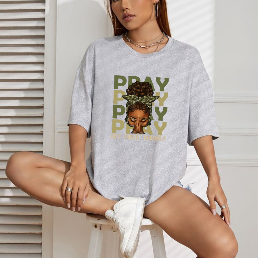 Fortify Your Faith T-Shirt – Inspirational Christian Graphic Tee, Afro Woman Design, Unisex Cotton Shirt