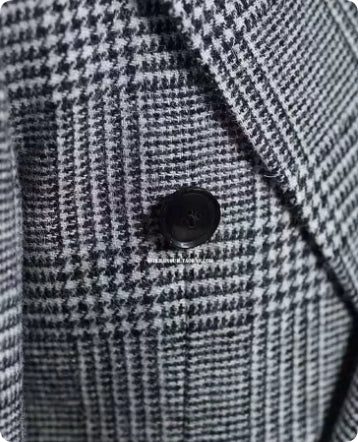 Autumn And Winter Men's Plaid Thick Warm Woolen Polo Coat