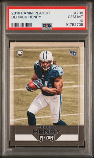 Graded 2016 Panini Playoff Derrick Henry #239 Rookie RC Football Card PSA 10 Gem Mint