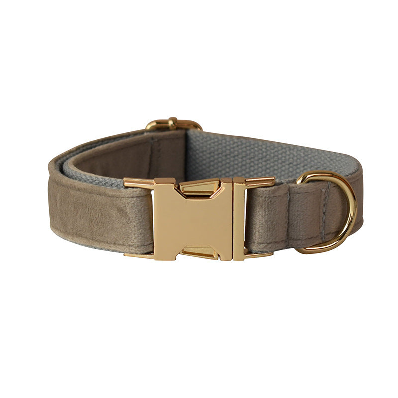 Pet Dog Flannel Gold Buckle Chest Strap