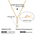 Titanium Steel Zircon Necklace Womens Jewelry Stainless Steel Earrings That Wont Fade