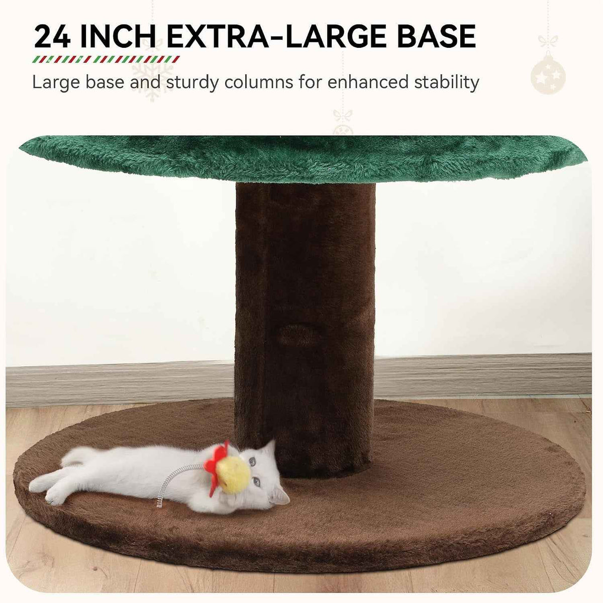 Christmas Cat Tower with 2 Enclosed Houses – 60 & 63 in