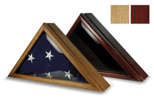 Coast Guard Display Case for 5ft x 9.5ft Flag - Cherry