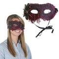 Creepy Spider Dripping Blood Burlap Eye Mask Costume Accessory