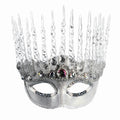White Silver Ice Queen Mask Winter Frozen Snow Princess Icicle Costume Accessory