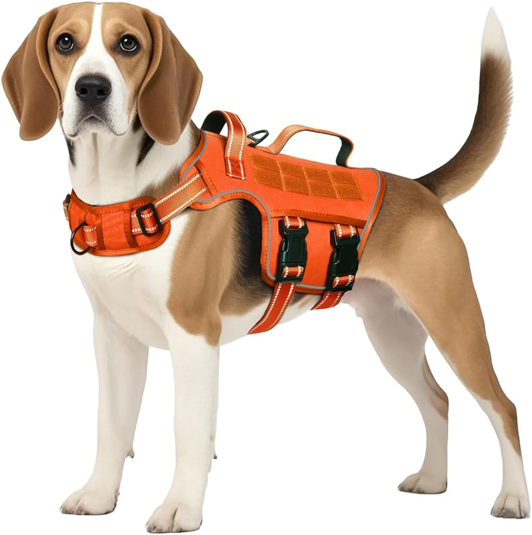 Heavy Duty No-Pull Tactical Dog Harness Molle Vest