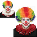 Reversible Clown Collar - Red/White Costume Accessory