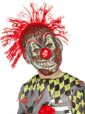 Smiffy's Child Twisted Clown EVA Halloween Costume Mask with Crazy Red Hair