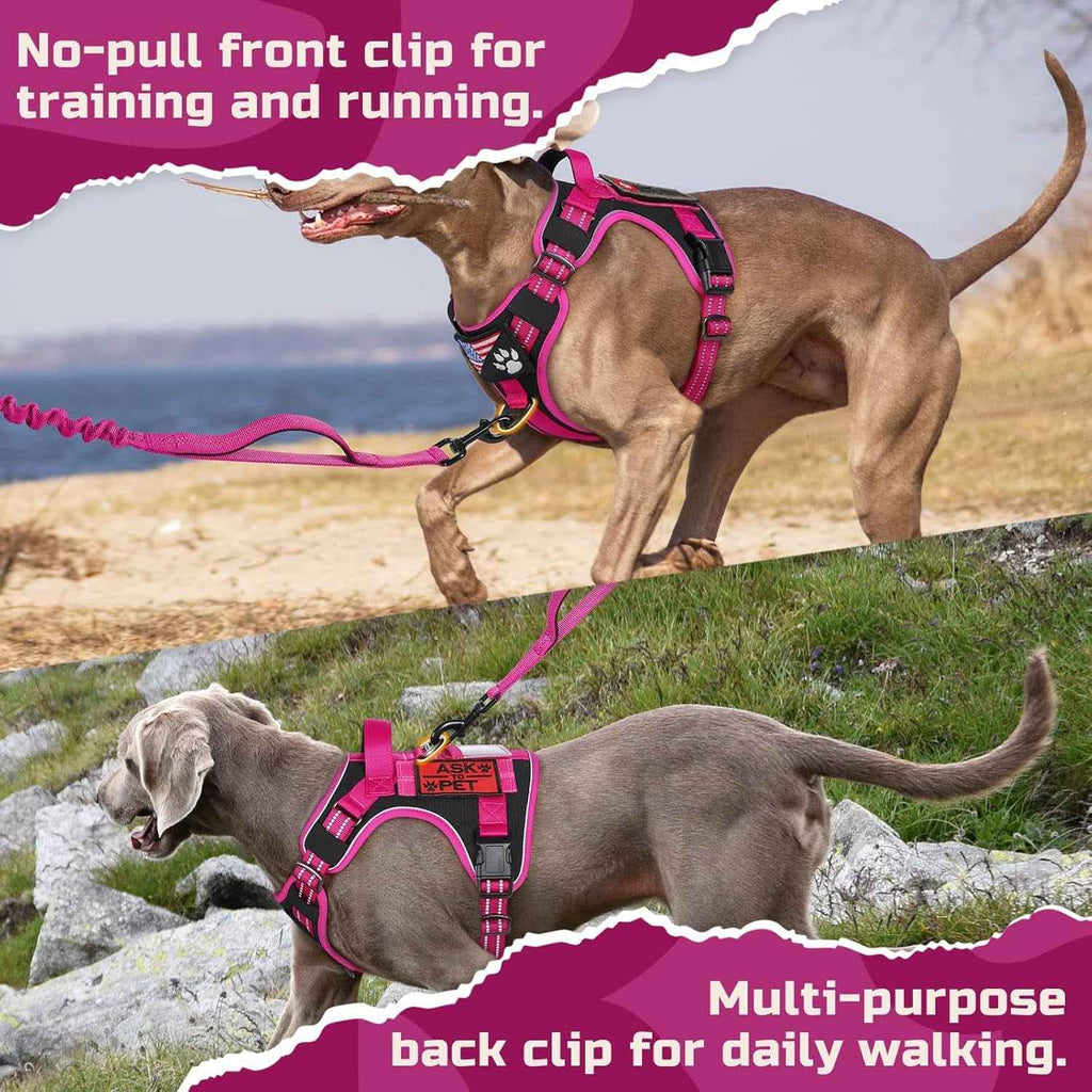 No-Pull Tactical Dog Harness MOLLE Vest with Handle