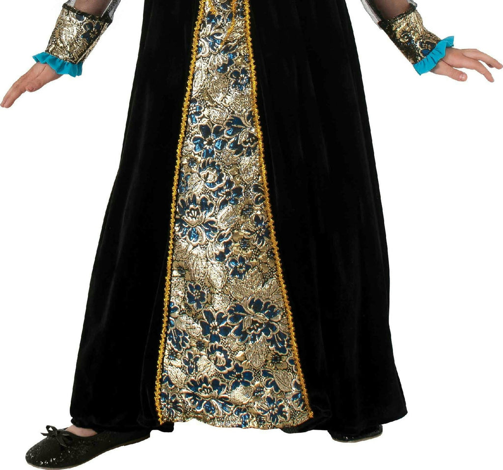 Black Camelot Princess Child Costume Dress and Tiara Size Small 4-6