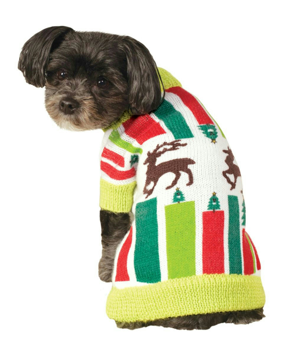 Reindeer Ugly Christmas Sweater Pet Dog Size Large
