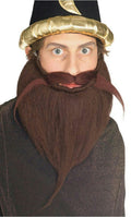Brown 8'' Beard & Mustache Set