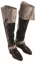Medieval King Dark Royalty Black Adult Boot Covers