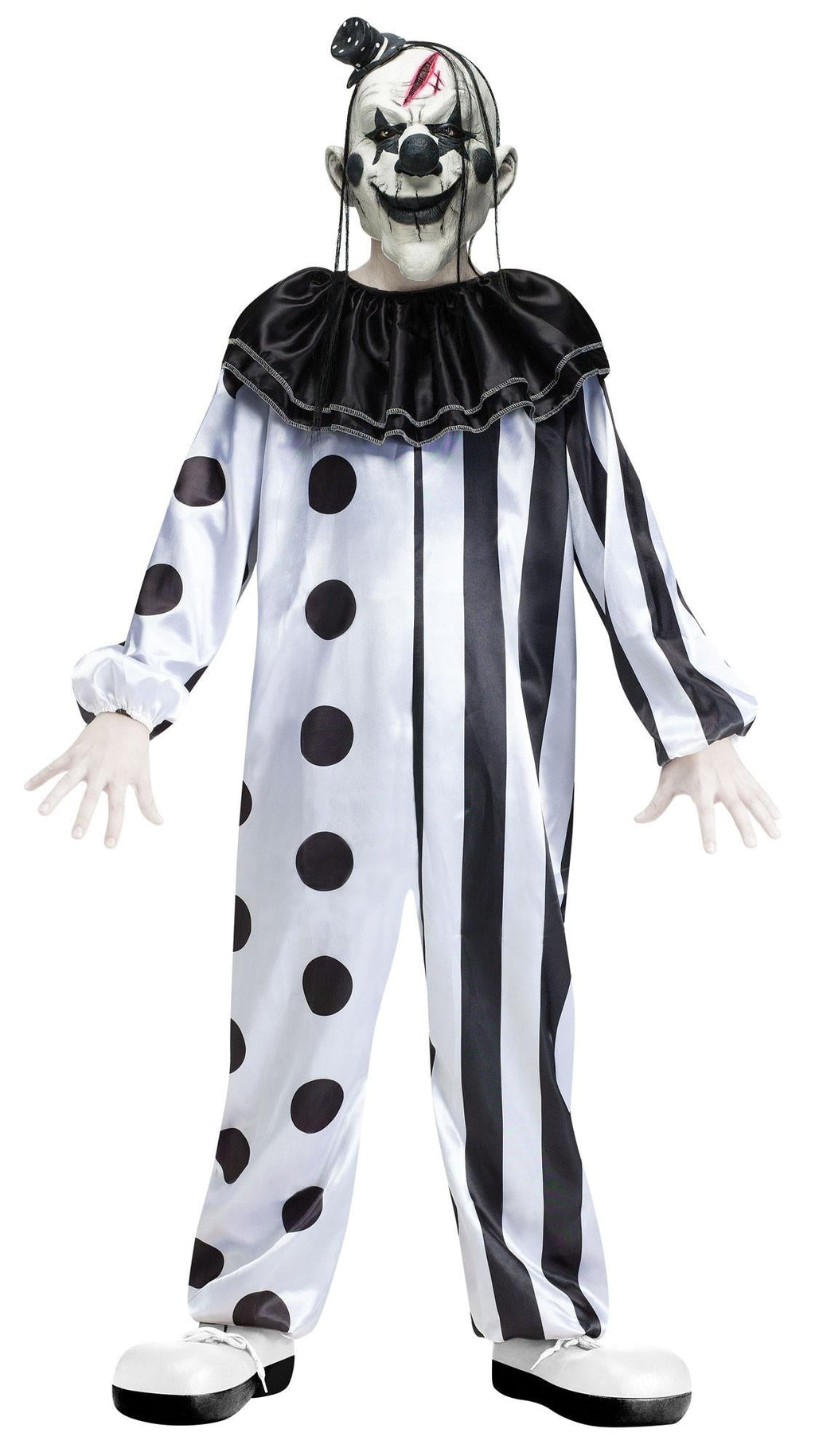 Black and White Killer Clown Child Costume