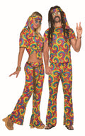 Tie Dye Far Out Hippie Unisex Adult Shirt and Pants Costume