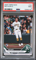Graded 2025 Topps Now Nick Kurtz #101 Rookie RC Baseball Card PSA 9 Mint