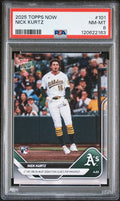 Graded 2025 Topps Now Nick Kurtz #101 Rookie RC Baseball Card PSA 8 Near Mint