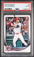 Graded 2025 Topps Bowman Dylan Crews #42 Rookie RC Baseball Card PSA 6 Excellent