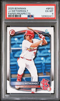 Graded 2025 Topps Bowman JJ Wetherholt #BP22 Paper Prospects Rookie RC Baseball Card PSA 6 Excellent
